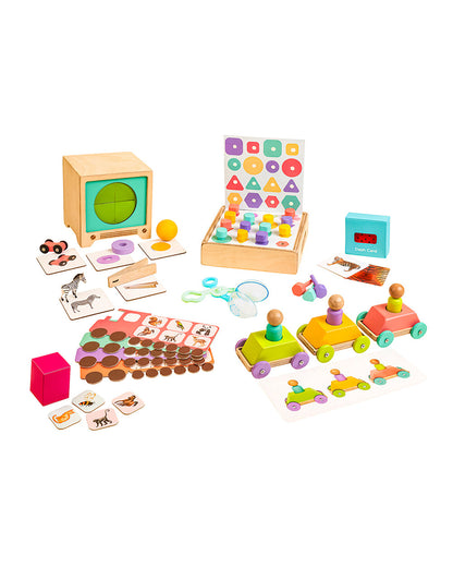 Curious Cub Montessori Box-2 Years 9M+-Pack of 7 Montessori Toys-Encourages Baby’s Development-Learning & Educational Wooden Toys-Gift Set