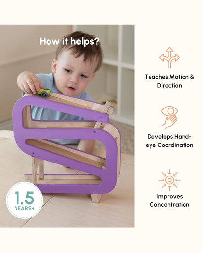 Curious Cub Car Race Ramp Vehicle Toy-9M+