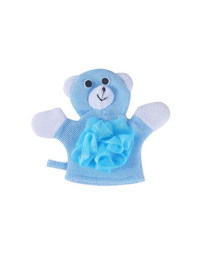 Syga Teddy Face Baby Sponge Loofah-Blue