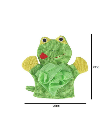 Syga Frog Shape Baby Sponge Loofah-Green