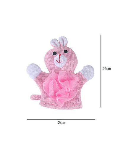 Syga Bunny Face & Hands Baby Sponge Loofah-Pink