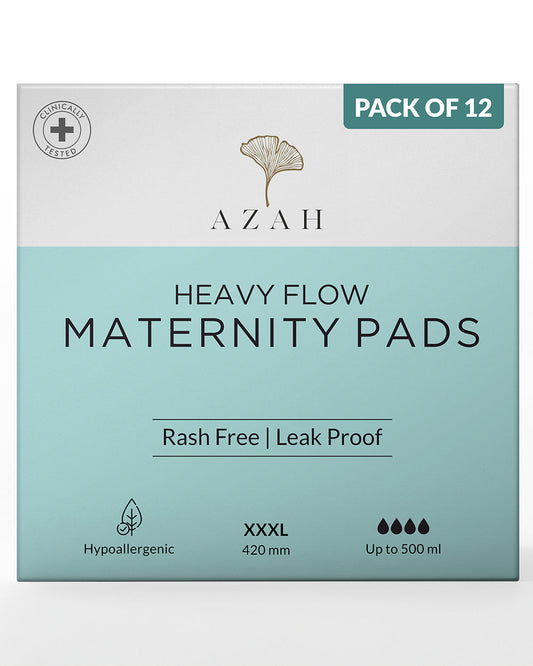 Azah Heavy Flow Maternity Pads-3XL-For Post Delivery Use-Rash Free & Leak Proof