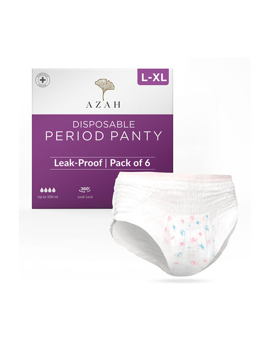 Azah Disposable Period Panty-L to XL-For Postpartum Recovery-Leak-Free & Overnight Protection