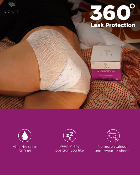 Azah Disposable Period Panty-L to XL-For Postpartum Recovery-Leak-Free & Overnight Protection