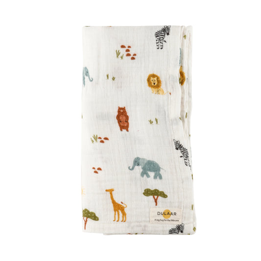 Dulaar Squad Goals Organic Muslin Swaddle-GOTS Certified Organic Cotton-Infant Wraps