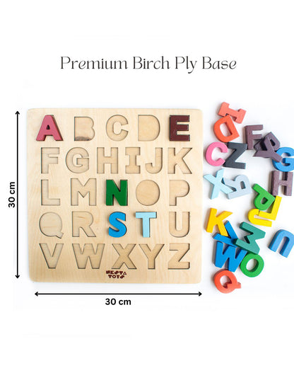 Nesta Toys Education Alphabet Wooden Puzzle-26 Multicolored Alphabets-Learning & Educational Toys-24M+