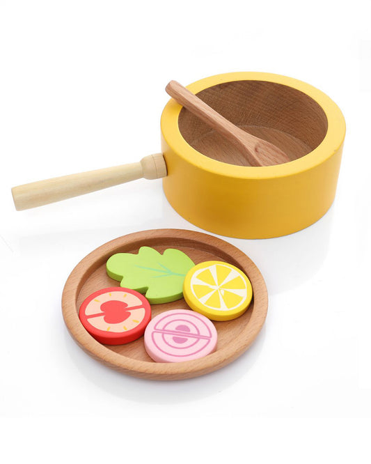 Nesta Toys Kitchen Play Set Beech Wood Cooking Set 9 Pcs-Pretend & Play Toy-24M+