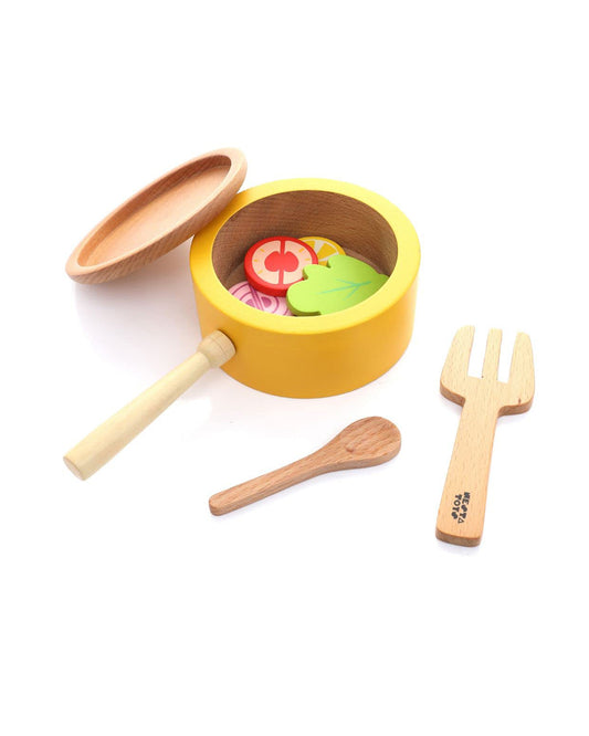 Nesta Toys Kitchen Play Set Beech Wood Cooking Set 9 Pcs-Pretend & Play Toy-24M+