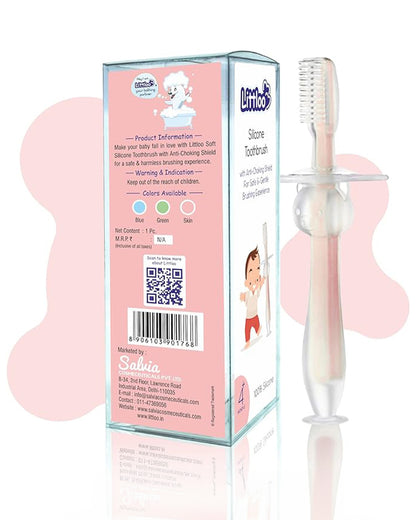 Littloo Silicone Anti-Choking Baby Toothbrush-4M+