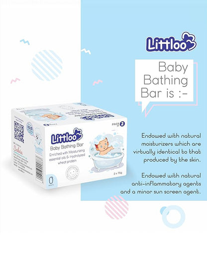 Littloo Mild & Gentle Baby Soap Bar-With Wheatgerm Protein