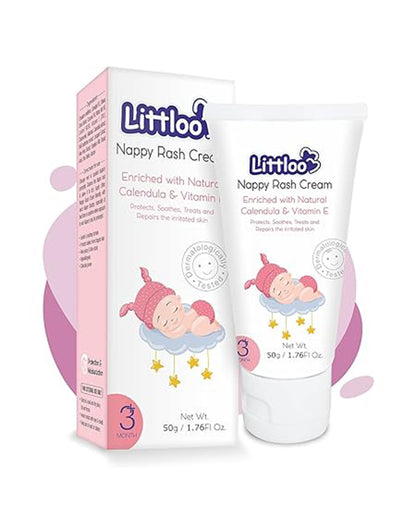 Littloo Baby Diaper Rash Cream-With Calendula & Vitamin E Extracts