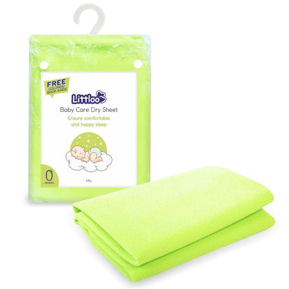 Littloo Quick Dry Infant Bed Protector-Waterproof Mattress Cover-Pista Green