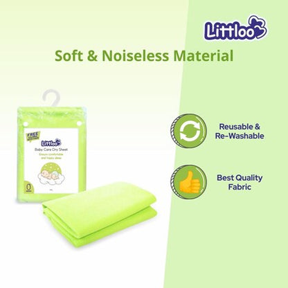 Littloo Quick Dry Infant Bed Protector-Waterproof Mattress Cover-Pista Green