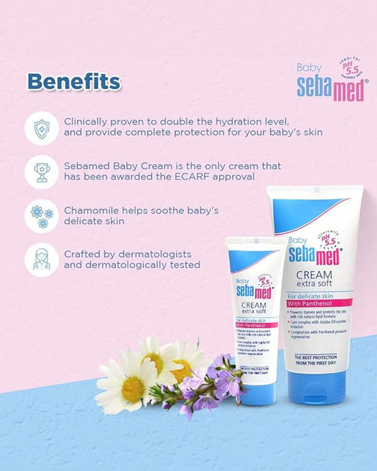 Sebamed Extra Soft Baby Cream-With Panthenol & Chamomile-For Delicate Skin