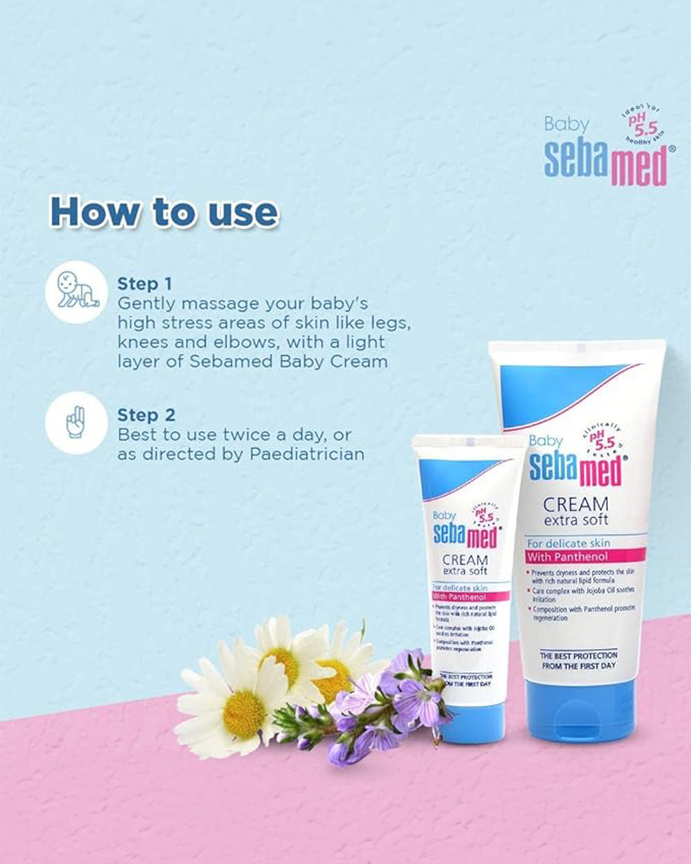 Sebamed Extra Soft Baby Cream-With Panthenol Chamomile-For