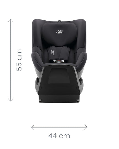 Britax Dualfix Plus Baby Car Seat-Convertible (Front & Rear Facing)-360 Degree Rotation-For 0 to 4Y (Upto 18Kg)-Space Black