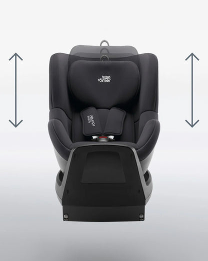 Britax Dualfix Plus Baby Car Seat-Convertible (Front & Rear Facing)-360 Degree Rotation-For 0 to 4Y (Upto 18Kg)-Space Black