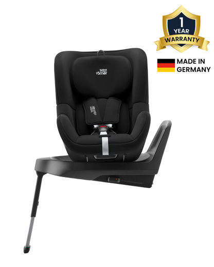 Britax Dualfix Plus Baby Car Seat-Convertible (Front & Rear Facing)-360 Degree Rotation-For 0 to 4Y (Upto 18Kg)-Space Black