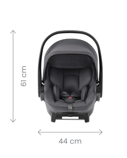 Britax Gravity II Baby Stroller & Baby Safe Core Car Seat Combo-Stroller Features (Flat Reclining Seat, One Hand Fold)-Car Seat Features (Adjustable Headrest, Use for 0-1.5Y)-Car Seat Adapter Included-Marble Blue & Midnight Grey