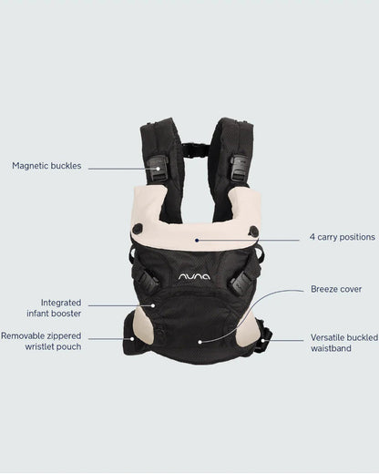 Nuna Cudl Clik Baby Carrier-4 Carry Positions-Innovative Leg Openings-For 0 to 3Y (Upto 16Kg)-Denim