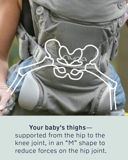 Nuna Cudl Clik Baby Carrier-4 Carry Positions-Innovative Leg Openings-For 0 to 3Y (Upto 16Kg)-Denim