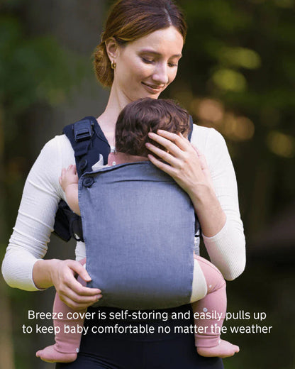 Nuna Cudl Clik Baby Carrier-4 Carry Positions-Innovative Leg Openings-For 0 to 3Y (Upto 16Kg)-Denim