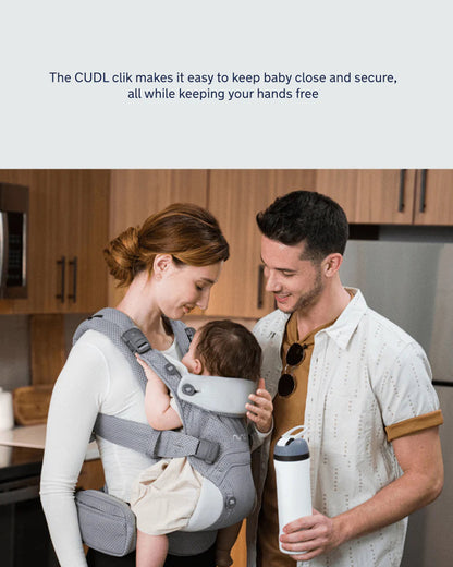 Nuna Cudl Clik Baby Carrier-4 Carry Positions-Innovative Leg Openings-For 0 to 3Y (Upto 16Kg)-Fog