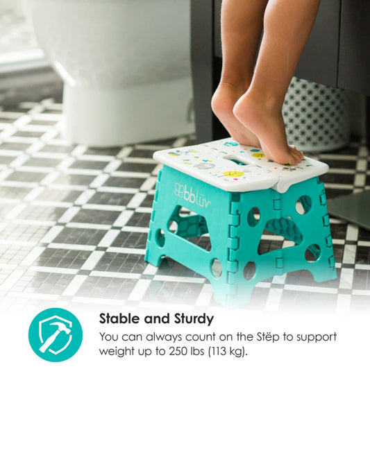 bbluv Step Baby Folding Step Stool-Aqua