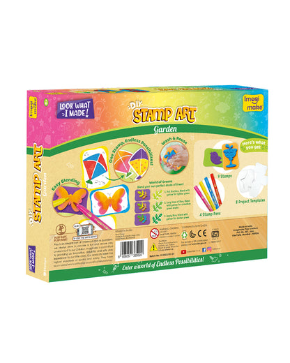 Imagimake DIY Garden Stamp Art-Wash & Reuse-Art & Craft Kit-36M+