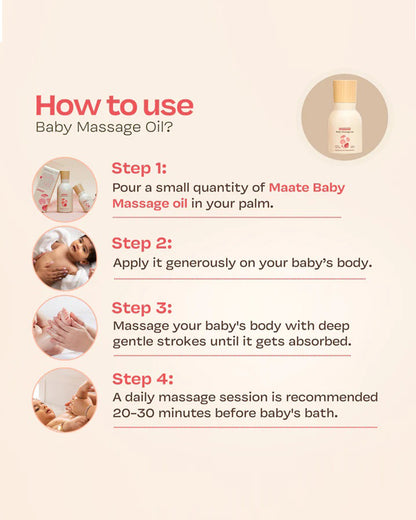 Maate Baby Massage Oil-With Pomegranate Seed Oil & Noni