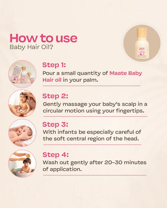 Maate Baby Hair Oil-With Almond Oil & Bhringraj