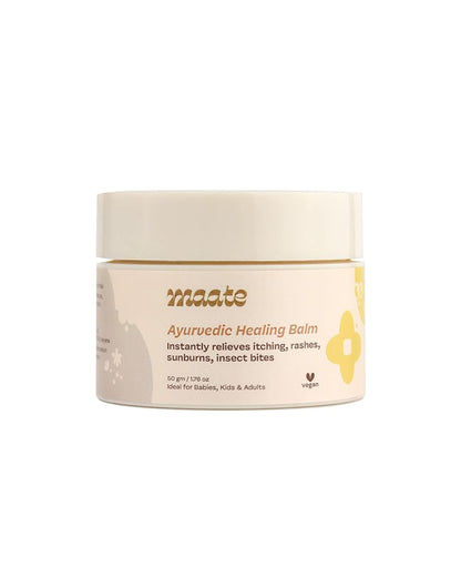 Maate Ayurvedic Healing Balm for Infants-With Eucalyptus & Lavender Oil-For Mosquito Bites, Itching & Rashes