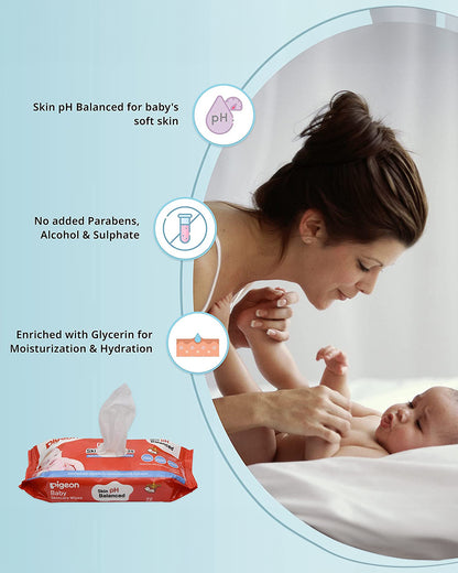 Pigeon Skincare Baby Wet Wipes-With Glycerin