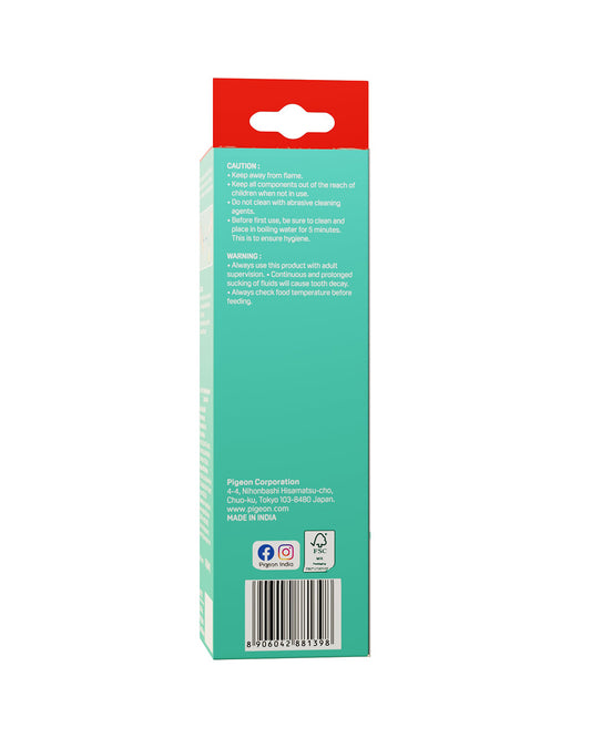 Pigeon Weaning Bottle With Spoon-Heat Resistant-With Cleaning Brush-240 ml-White-6M+-For Infants