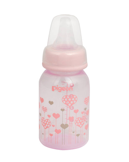 Pigeon Peristaltic Clear Nursing/Feeding Bottle-Anti Colic-120 ml-Pink Abstract-0 to 3M