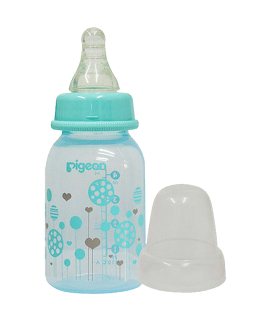 Pigeon Peristaltic Clear Nursing/Feeding Bottle-Anti Colic-120 ml-Blue Abstract-0 to 3M