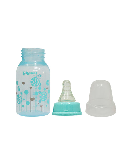 Pigeon Peristaltic Clear Nursing/Feeding Bottle-Anti Colic-120 ml-Blue Abstract-0 to 3M