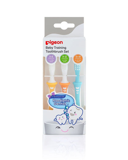 Pigeon Training Baby Toothbrush Set-Lesson 123-6M+