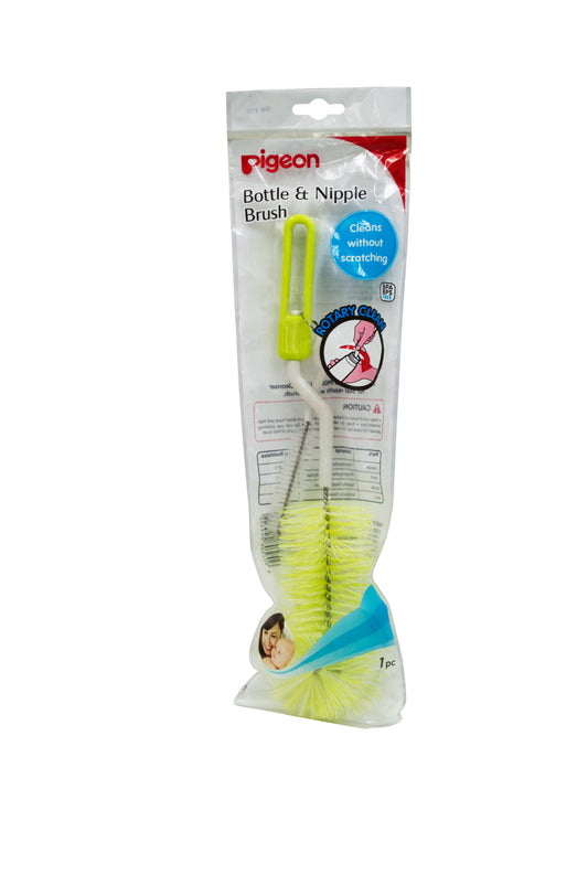 Pigeon Nylon Brush For Bottle & Nipple-Dense Bristles-Green