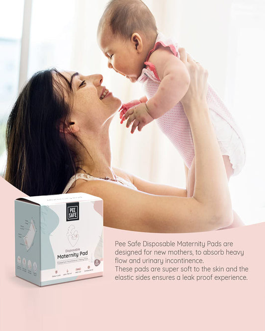 PeeSafe Post Delivery Care Pack-Disposable Maternity Pads+Panty Liners-Odor Lock, Anti-Bacterial & Aloe Vera Infused