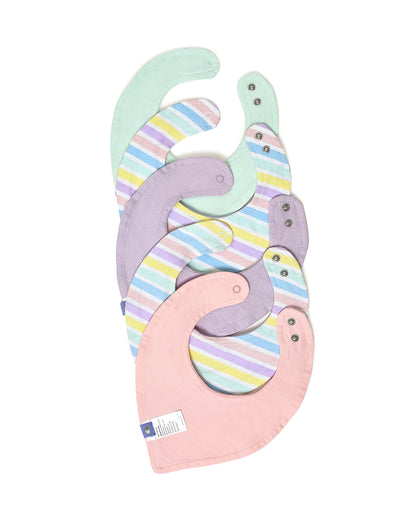 Mi Arcus Kids Drool Bibs-Multicolor-Cotton-0 to 3M-Pack of 5-For Infants