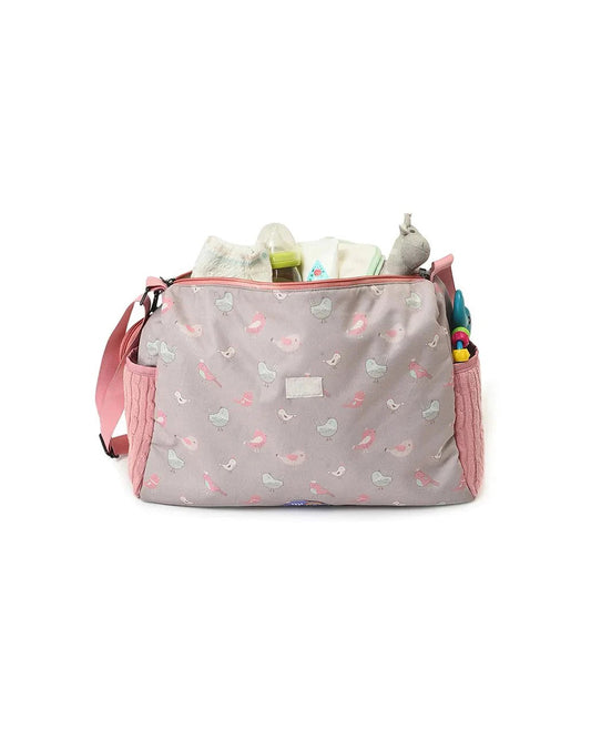 Mi Arcus Peony Knitted Diaper Bag-With Diaper Changing Sheet-Sweet Spring