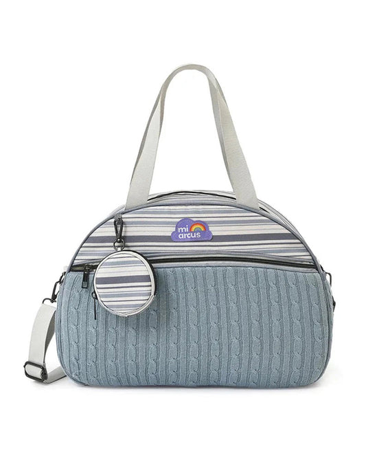 Mi Arcus Ashley Knitted Diaper Bag-With Diaper Changing Sheet-Constellation-Blue