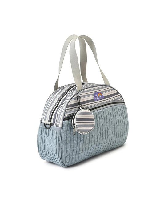 Mi Arcus Ashley Knitted Diaper Bag-With Diaper Changing Sheet-Constellation-Blue