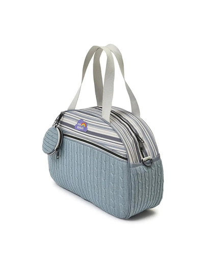 Mi Arcus Ashley Knitted Diaper Bag-With Diaper Changing Sheet-Constellation-Blue