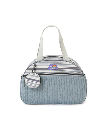 Mi Arcus Ashley Knitted Diaper Bag-With Diaper Changing Sheet-Constellation-Blue