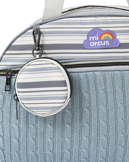 Mi Arcus Ashley Knitted Diaper Bag-With Diaper Changing Sheet-Constellation-Blue