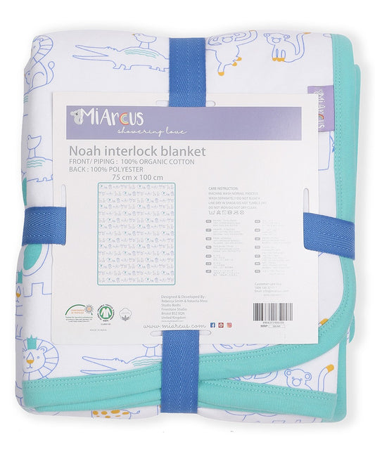 Mi Arcus Noah Knitted Ultra Soft Cotton Blanket-Safari-For Infants