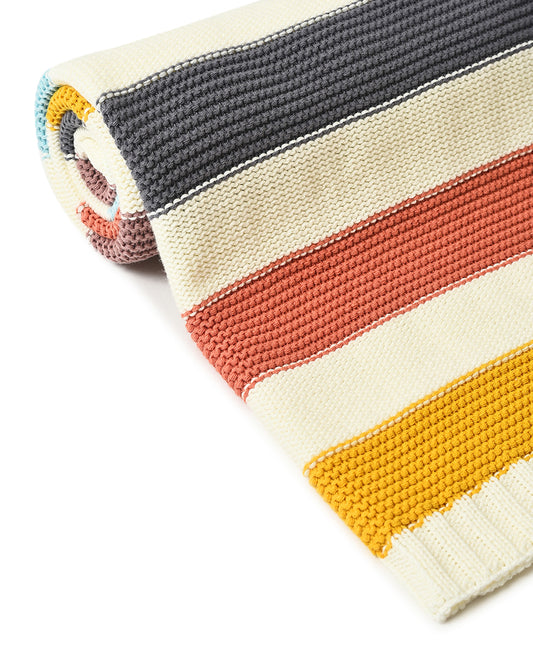 Mi Arcus Kids Ultra Soft 100% Cotton Purl Knitted Blanket-For Infants