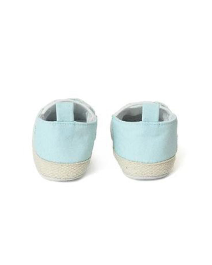 Mi Arcus Blue Crochet Knit Slip On Shoes For Infants